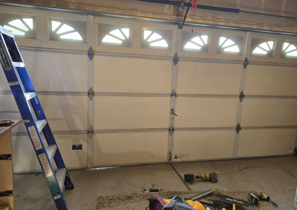 Modern garage door replacement professionally installed by Dublin Garage Door Repair in Nokomis, FL, showcasing sleek design and functionality.